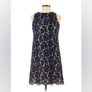 Vince Camuto Navy Lace Shift Dress